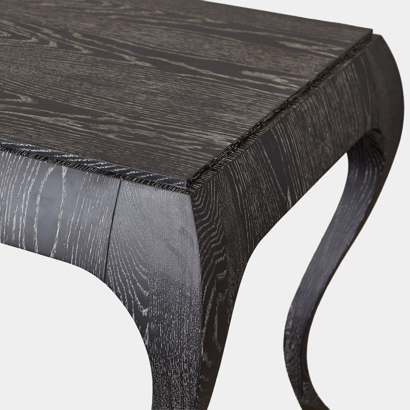 Paris Desk-Grey Sandblasted Oak, Black Cerused Oak
