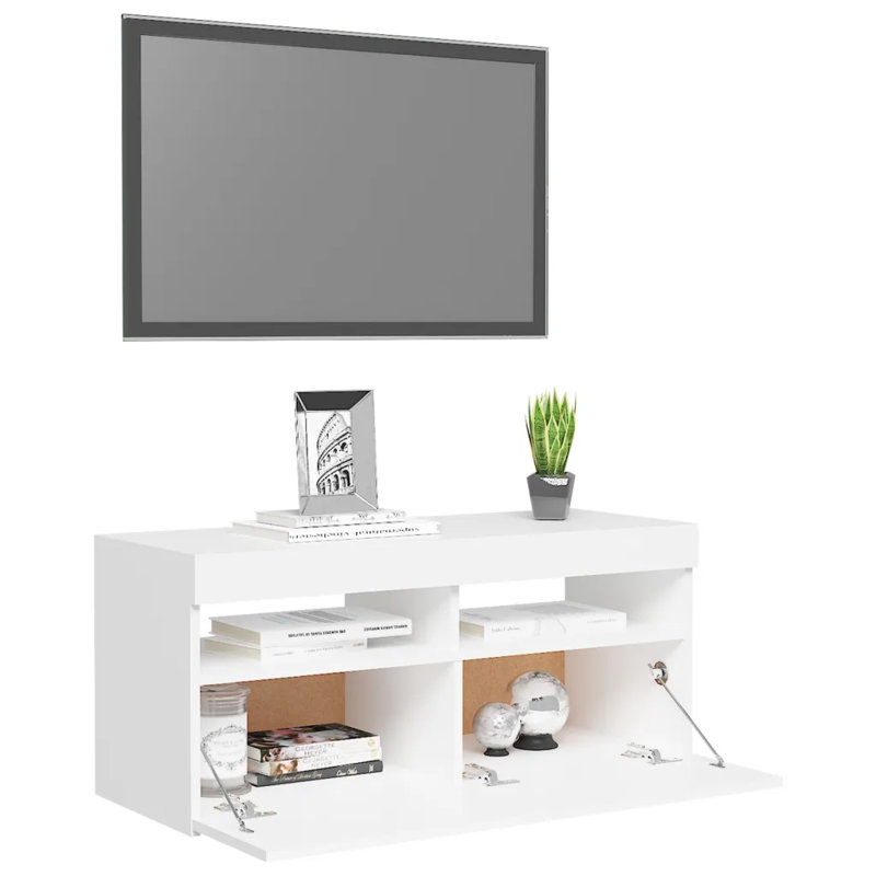 Madline Unfinished TV Stand, White, 90cm