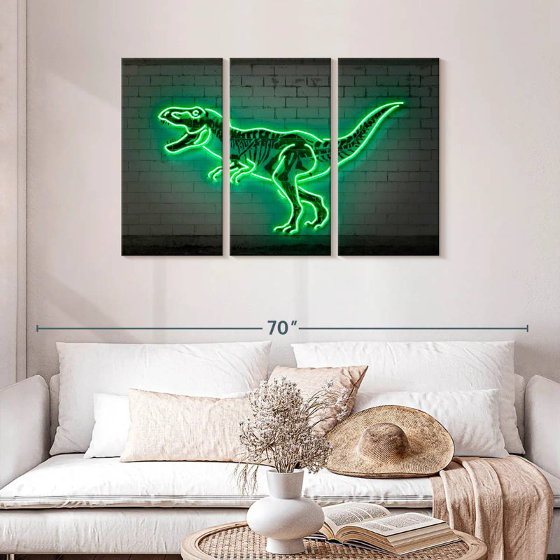 Brampt Neon T Rex, 28" H x 45" W