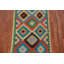 Tapis de couloir oriental géométrique en laine Kilim 3 x 13