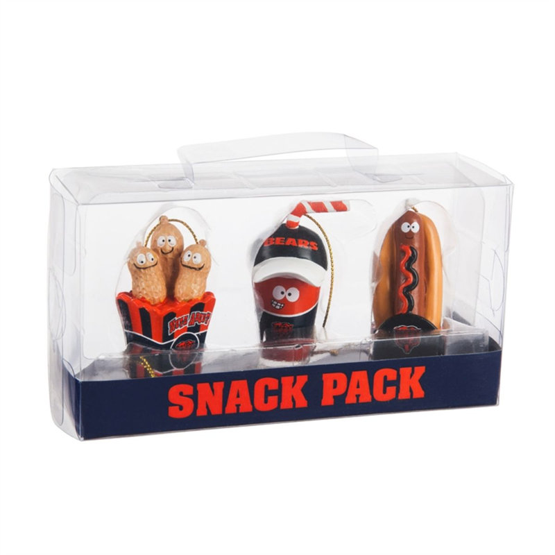 Ensemble d'ornement suspendu 3 pièces NFL Snack Pack, Bears de Chicago