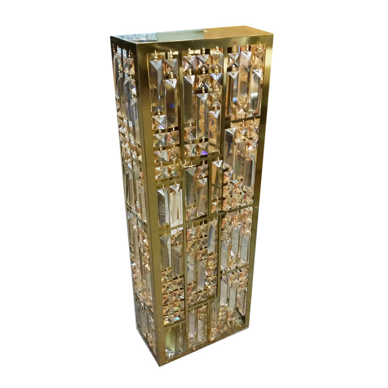Transitional 3 Light Rectangular Crystal Flush Mount
