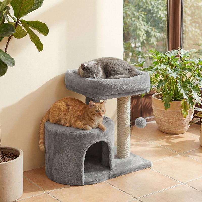 47cm H Cat Tree, Light Grey
