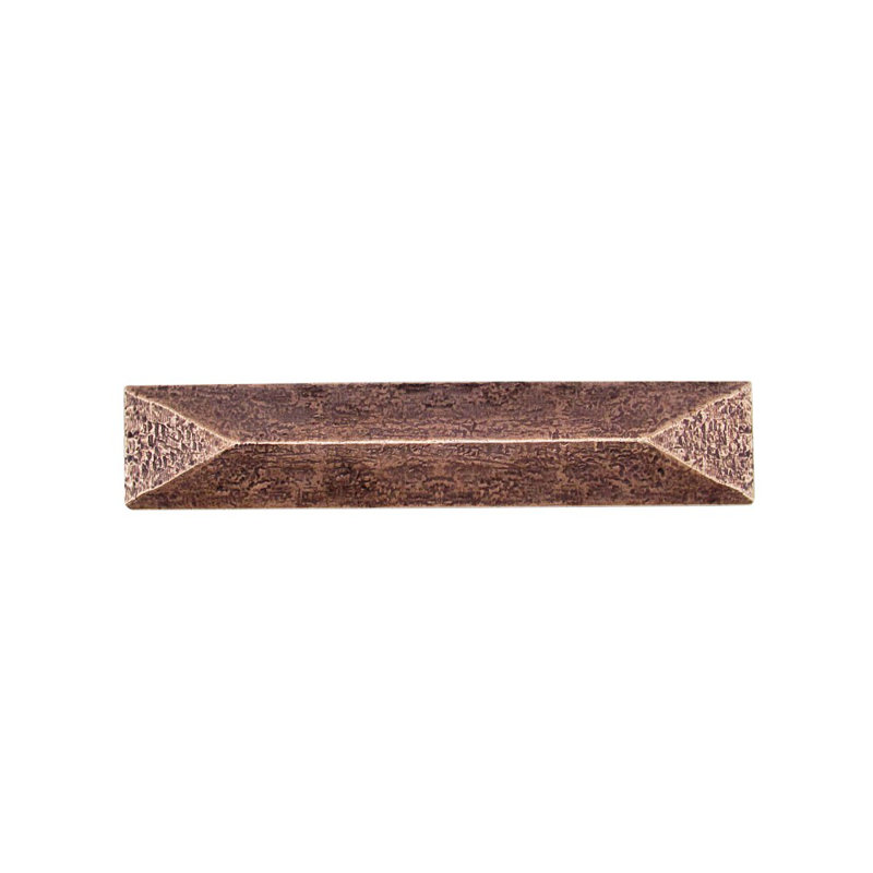 Poignée barre 3 3/4 po Rustic Pyramid, Cuivre OX