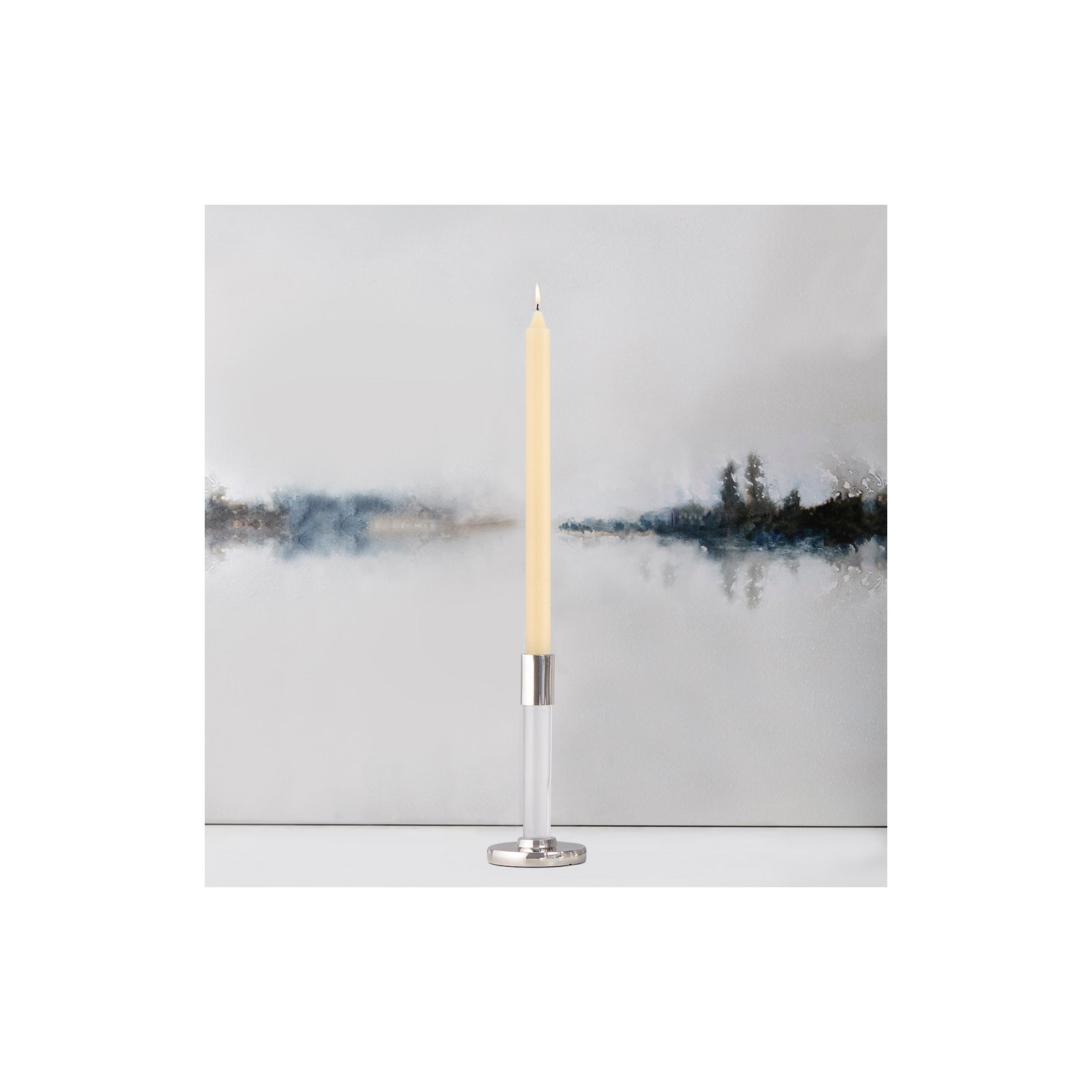 Root Candles Unscented Taper Candle, 12" H x 0.88" W x 0.88" D, Buttercream