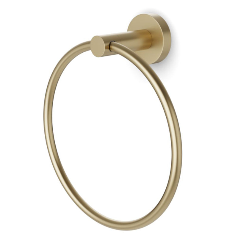 Trova Round Towel Ring, Satin Brass
