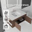 Meuble-lavabo flottant 36 po avec lavabo, porte à fermeture douce, comptoir en granite blanc 0,6 po et dosseret, contreplaqué