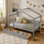 Lit simple en bois avec deux tiroirs-1173772100