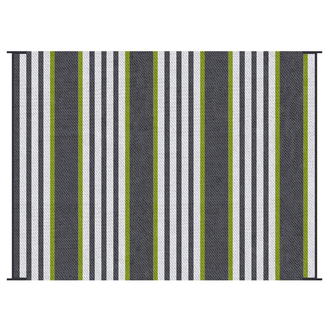 Audun Striped Indoor / Outdoor Rug Ebern Designs