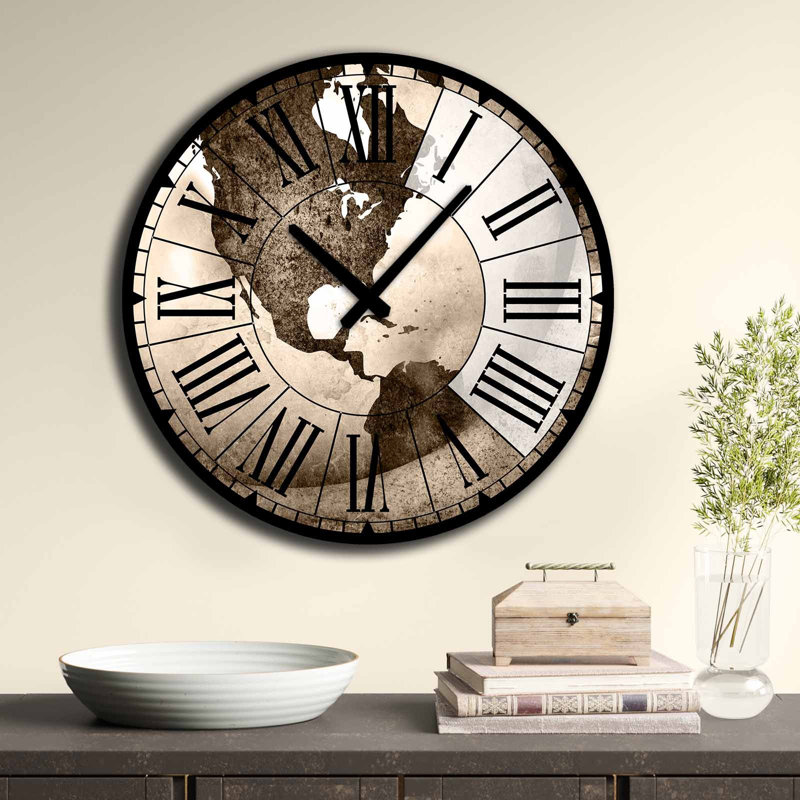 Horloge murale élégante Elegant, 19,7 pouces de diamètre | 100% panneau de fibres à densité moyenne, épaisseur: 0,2 pouce | Design minimaliste élégant pour la décoration de la maison et du bureau | Parfait pour le salon, la chambre à coucher et 