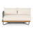 Lucca Outdoor Acacia Wood Rope Woven Sofa Sectional Set
