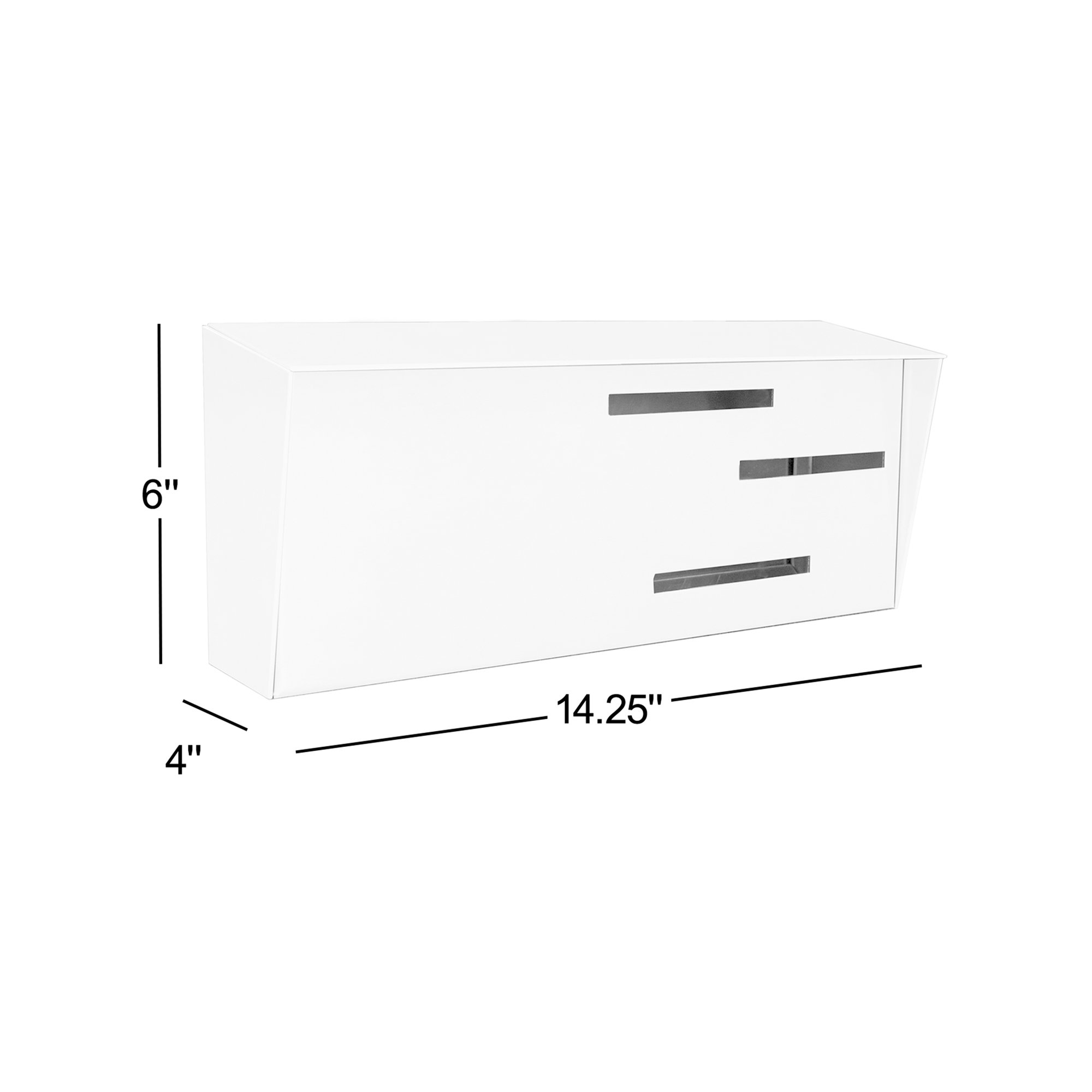Modern Wall Mounted Mailbox, White/Robin Egg