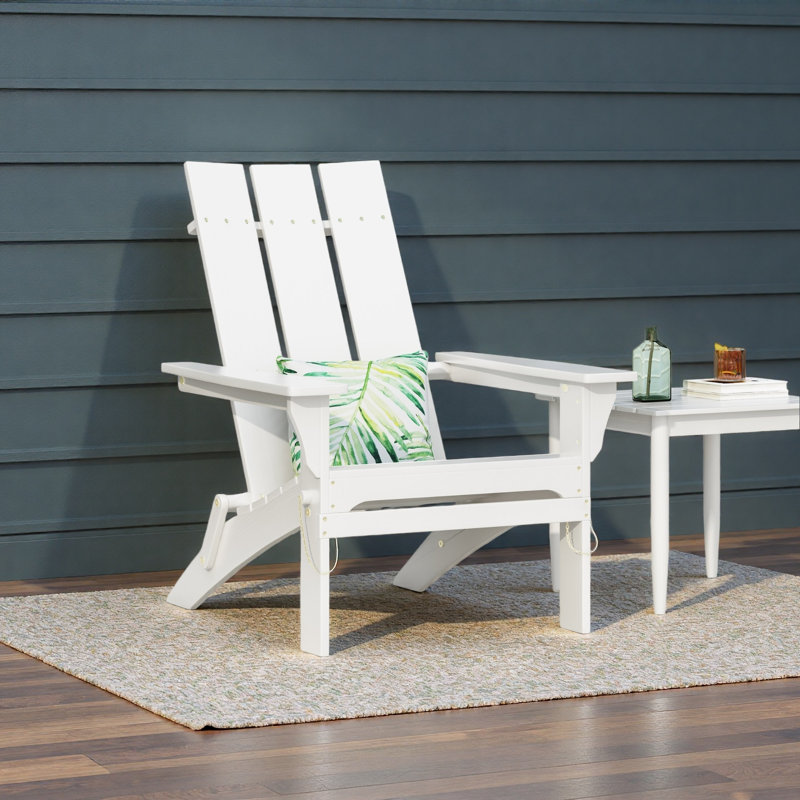 CHAISE ADIRONDack pliable, Blanc