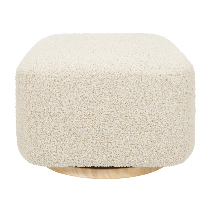 Kiwi Gliding Ottoman, Almond Teddy Loop, Natural
