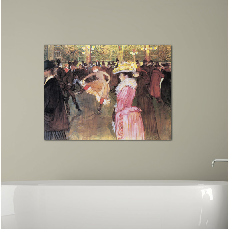 Ball Im Cabaret by Toulouse Lautrec - Single Picture Frame Painting on MDF