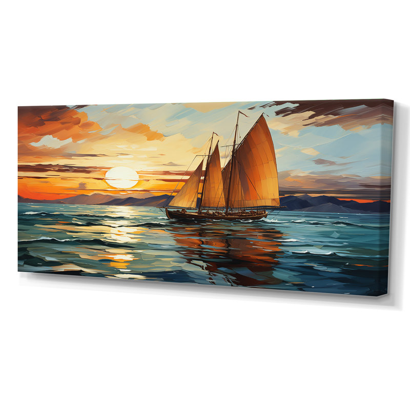 Impression sur toile Iolanta, H 28 po x l 60 po x P 1,5 po, Toile tendue