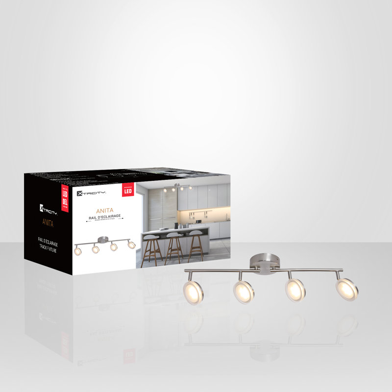 Anita 28.34'' 4 -Light Swing Arm Track Track Kit with Dimmable and Adjustable Head