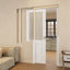 Porte coulissante intérieure à panneau coulissant en verre givré avec porte de garde-manger à verrou solide-107259074-107259076