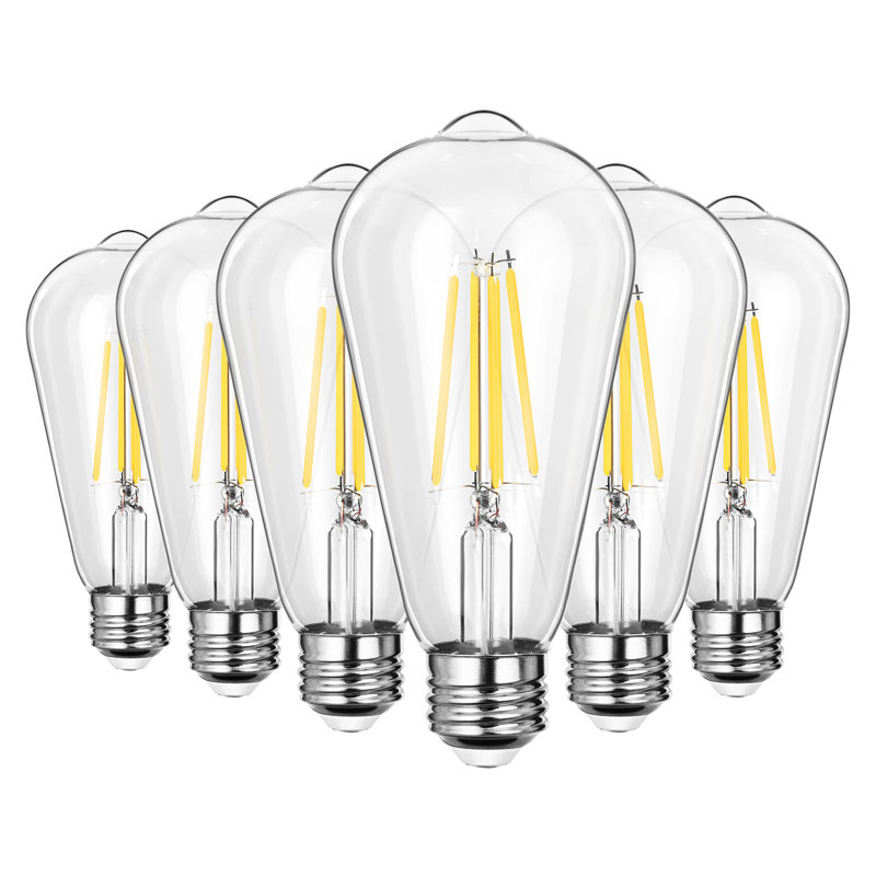 7 watts (équivalent à 60 watts), ampoule à DEL à intensité variable St64, blanc chaud (2700) E26 / culot moyen (standard)