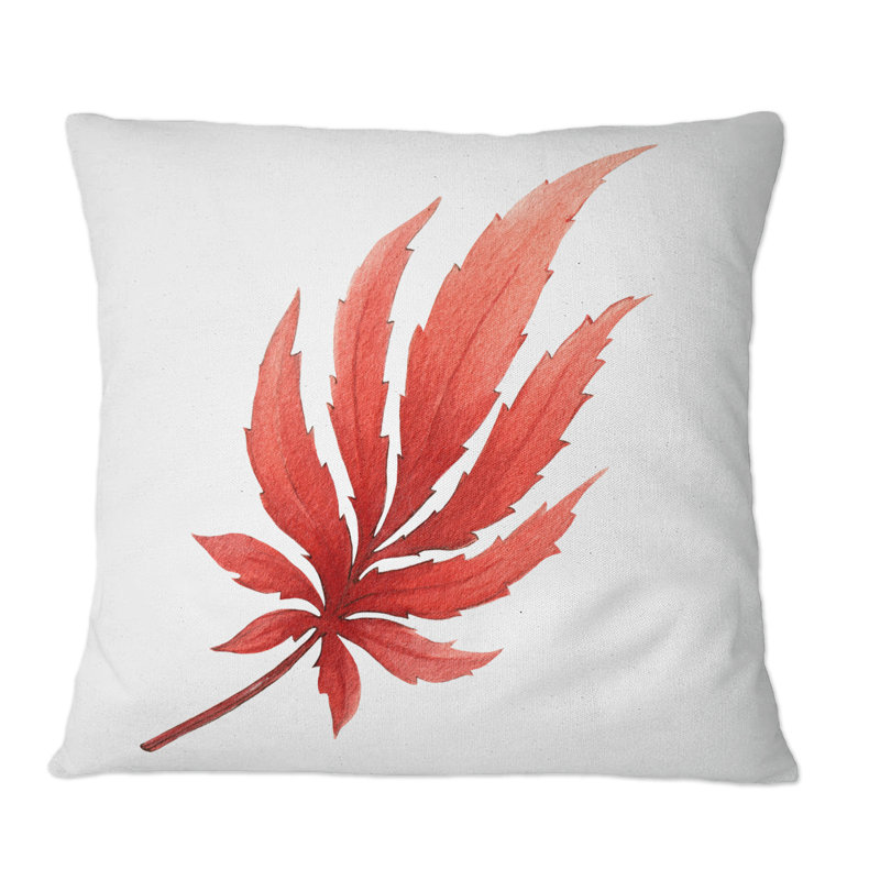 Coussin Red Maple Leaf II - Traditional, 16 po x 16 po