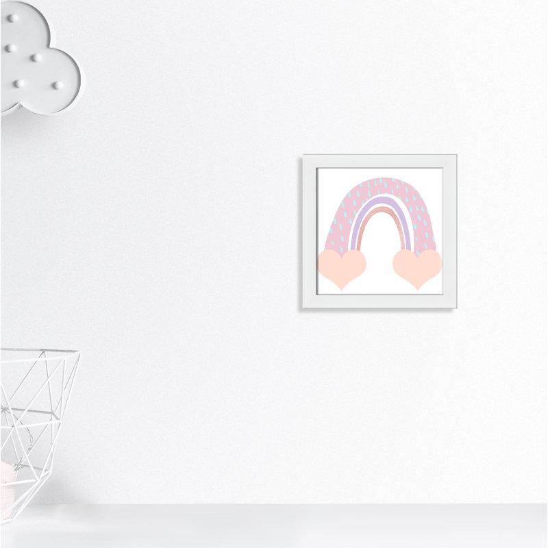 Arc-en-ciel 1, H 12 po x l 12 po x P 0,63 po, Cadre blanc