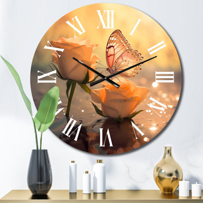 Horloge murale papillon