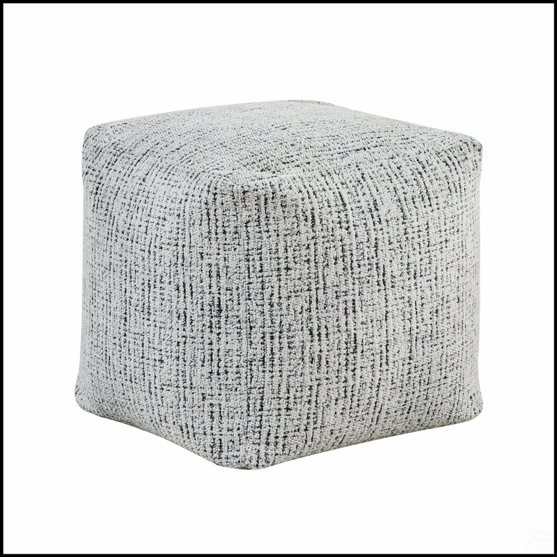 Pouf carré en tissu d'ameublement en chenille moderne avec repose-pieds, tabouret, repose-pieds antidérapant, fauteuil à billes, pouf 1 pièce