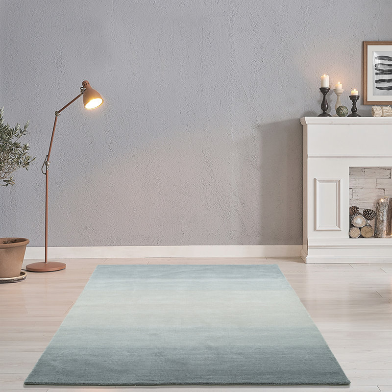 Hand-Loomed Wool Grey Rug, Rectangle 140 x 200cm