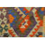 Tapis rouille / bleu en laine noué à la main 2 pi 7 po x 4 pi 1 po Cedorah Southwestern