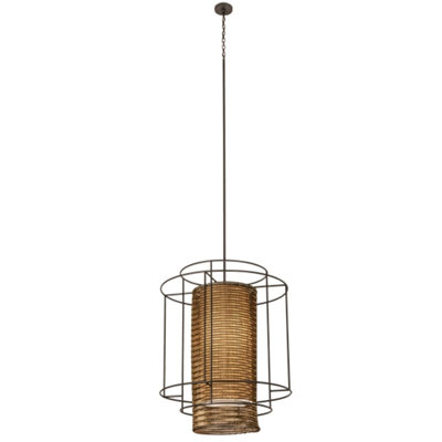 Lustre cylindrique à 4 lumières Maille