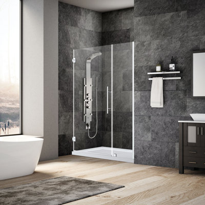 Porte de douche pivotante sans cadre 37 po x 72 po Ultra-E