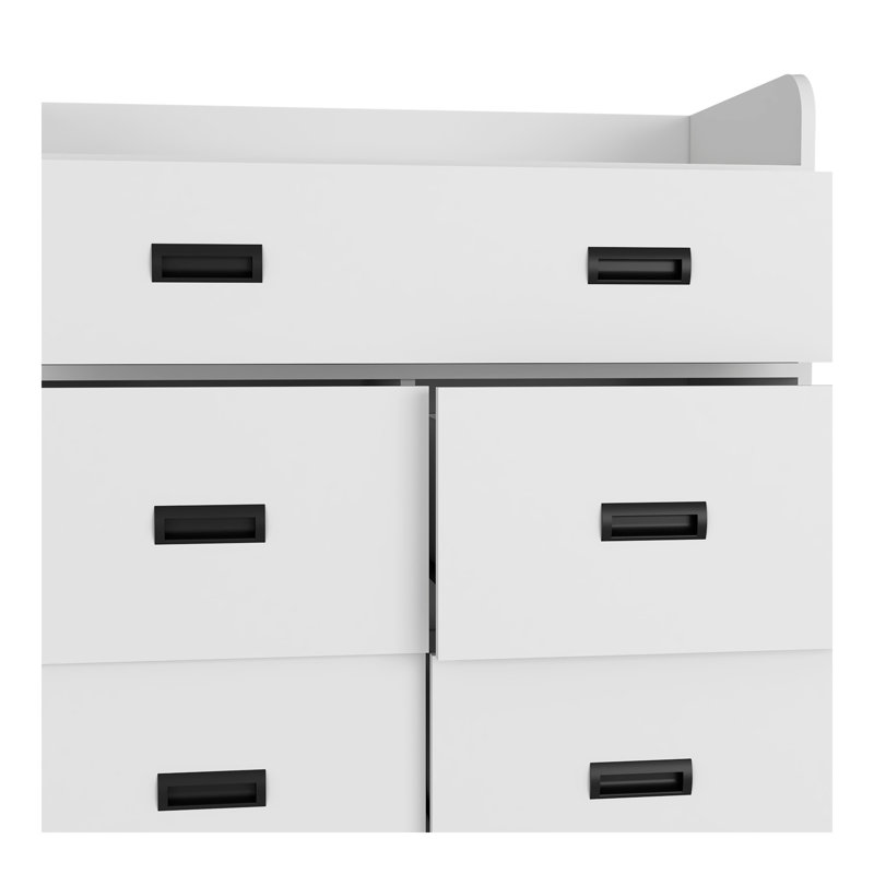 Commode 5 tiroirs Edgemont - blanc