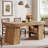 55" Farmhouse Dining Table With Storage Drawer And Shelves, Rectangle Kitchen Table For 4-6 People-1931739390