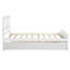 Lit plateforme simple avec lit gigogne en bois massif blanc pour une structure de lit de taille luxueuse