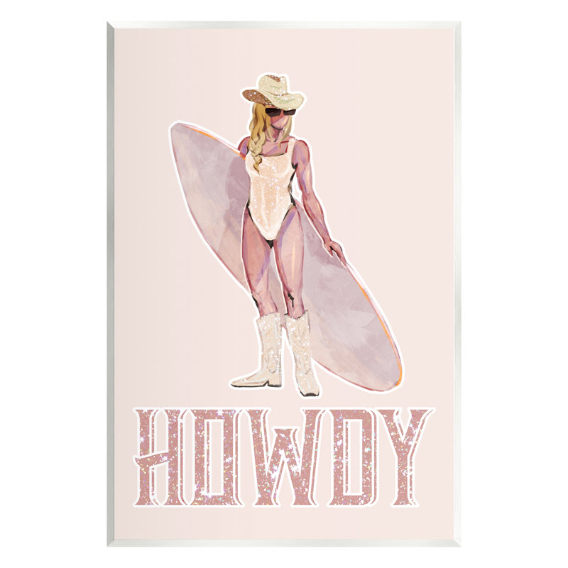 Howdy Coastal Cowgirl par Ziwei Li, H 19 po x l 13 po x P 0,5 po