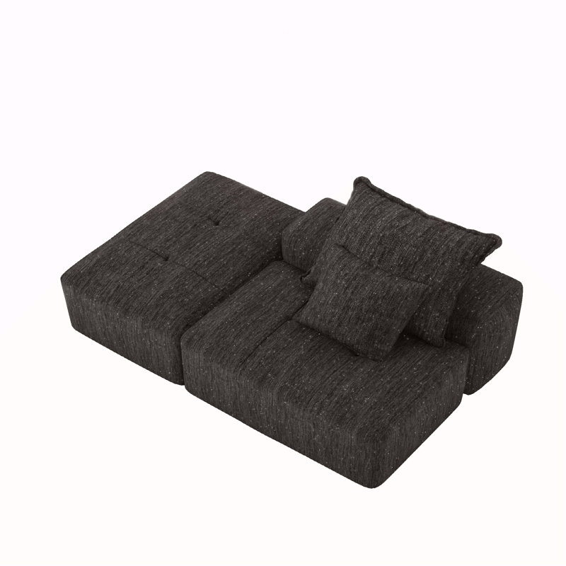 Canapé modulaire surdimensionné Modern, Noir