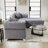 Joannette Polyester Blend Tufted Sofa & Chaise Sectional with Nailhead Trim-647190597