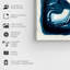 «Abstract One», neutre, bleu, moderne, blanc, impression sur toile-1781450491