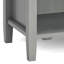 Table de chevet transitionnelle en bois massif avec tiroirs et tablette ouverte Warm Shaker-328047972