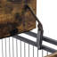 Caisse pour chien polyvalente en bois sur roulettes, brun rustique, portes doubles, plateau relevable pour animaux de compagnie de taille moyenne brun serein avec et éponge, roues pour animaux de compagnie de taille moyenne