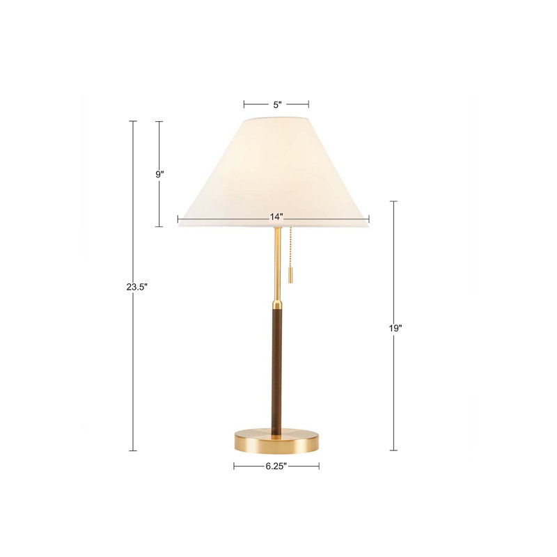 Bromley Mid-century Two Tone Pull-Chain Table Lamp