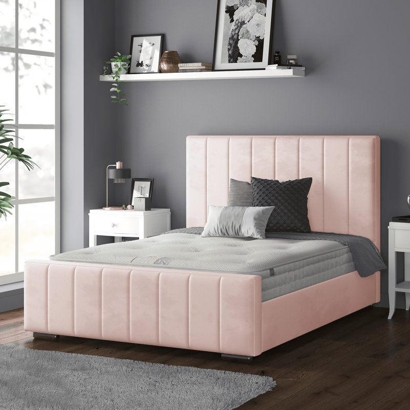 Jesse Upholstered Bed, Kingsize (5'), Pink