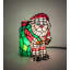 Santa Claus Tiffany Glass Accent Table Lamp