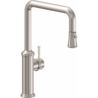 Davoli Kitchen Pull-Down Faucet with Button Sprayer - Quad Spout