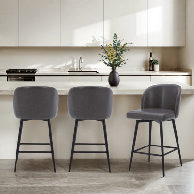 Tabouret de comptoir pivotant 27,1 po Brentley