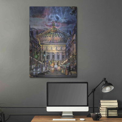 " Paris France Opera Garnier At Dusk " by Pedro Gavidia Painting Print
