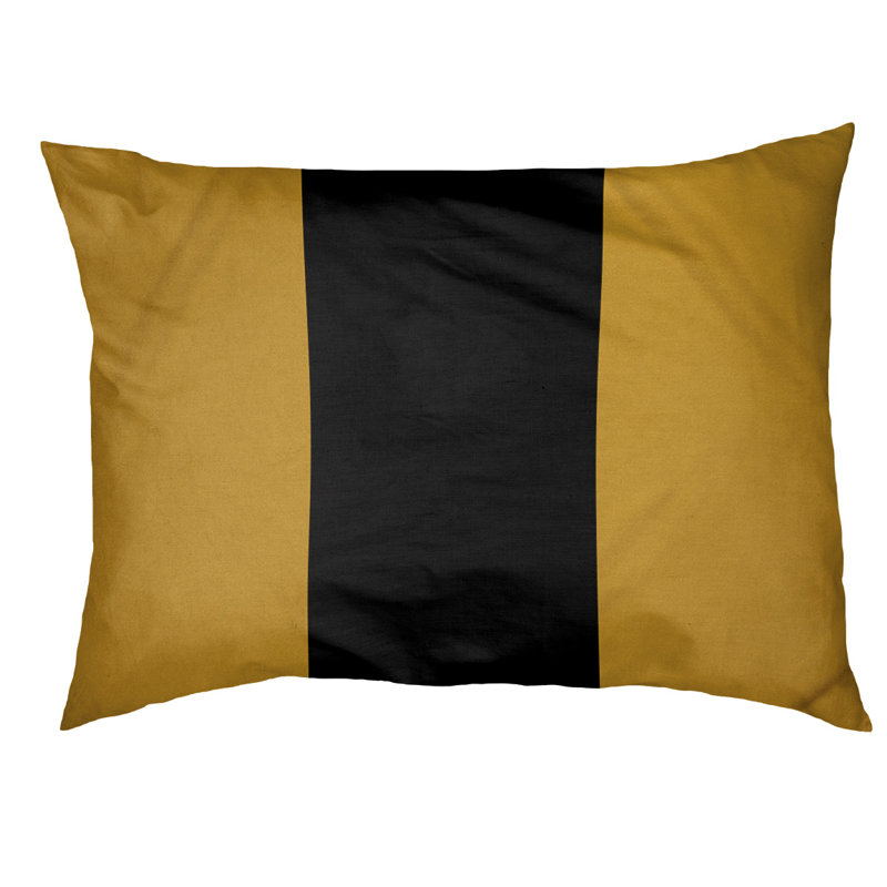Coussin d'extérieur New York, Petit (l 28 po x P 18 po x H 6 po), Doré / Noir
