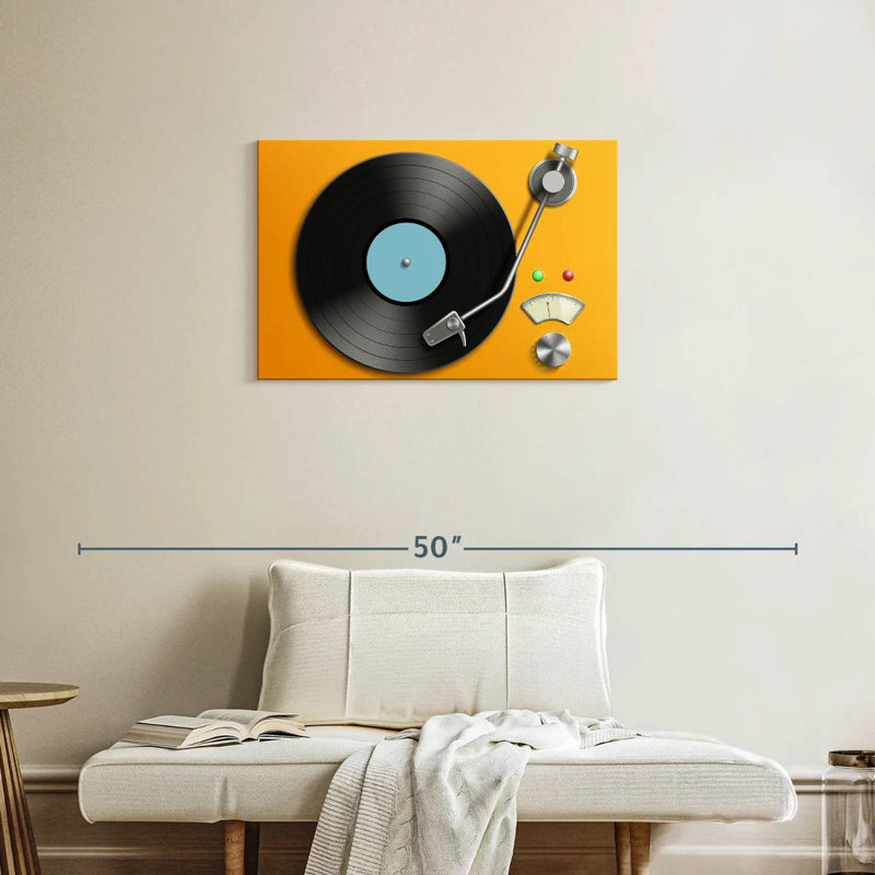 Retro Record Player, 20" H x 30" W