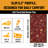 Homeline Non-Slip Rubberback Floral Leaves Indoor Runner Rug, Dark Red-1698707245-1699440360
