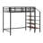 Twin Size Loft Bed With Storage Stairs And Upper Grid Storage Shelf, Metal Twin Loft Bed Frame-394974313